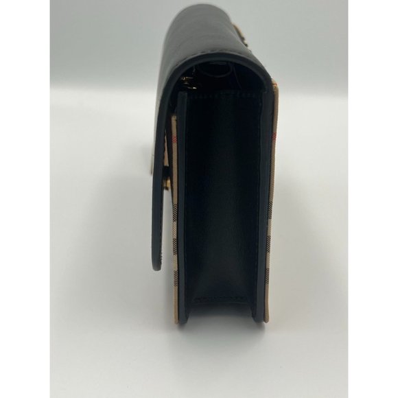 Burberry Hampshire Canvas Compact Leather Check Pattern Shoulder/Crossbo… - Picture 6 of 13